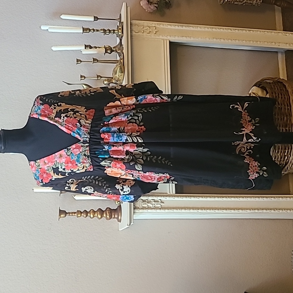 JOHNNY WAS Black Royal Easy Coverup Dress